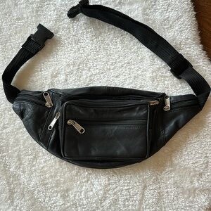 Leather waist belt bag